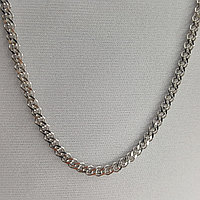 Серебряная цепь Красцветмет НЦ 22-200-3-040 покрыто родием, нонна,карабинный замок
