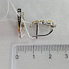 Серебряные серьги с цитрином TEOSA 10234-2987-С, фото 3