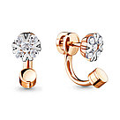 Серьги из серебра с фианитами Aquamarine 48124А.6, фото 4