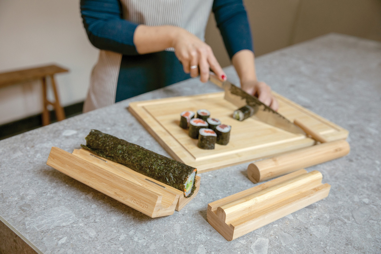 Набор для приготовления суши Ukiyo, коричневый; , Длина 20 см., ширина 13 см., высота 6,1 см., диаметр 0 см., - фото 4 - id-p98938665