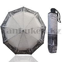Зонт полуавтомат складной 33 см Miracle с принтом монумента Витториано серый