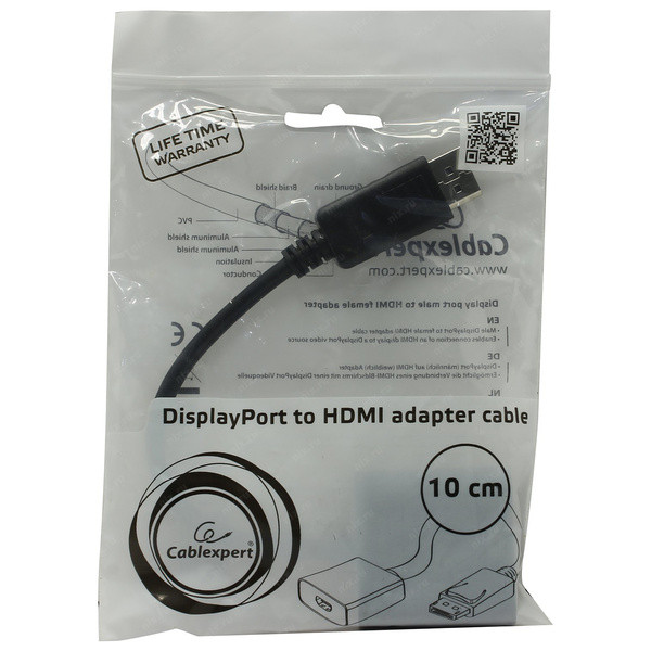 Переходник DisplayPort -> HDMI, Cablexpert A-DPM-HDMIF-002 - фото 4 - id-p98944989