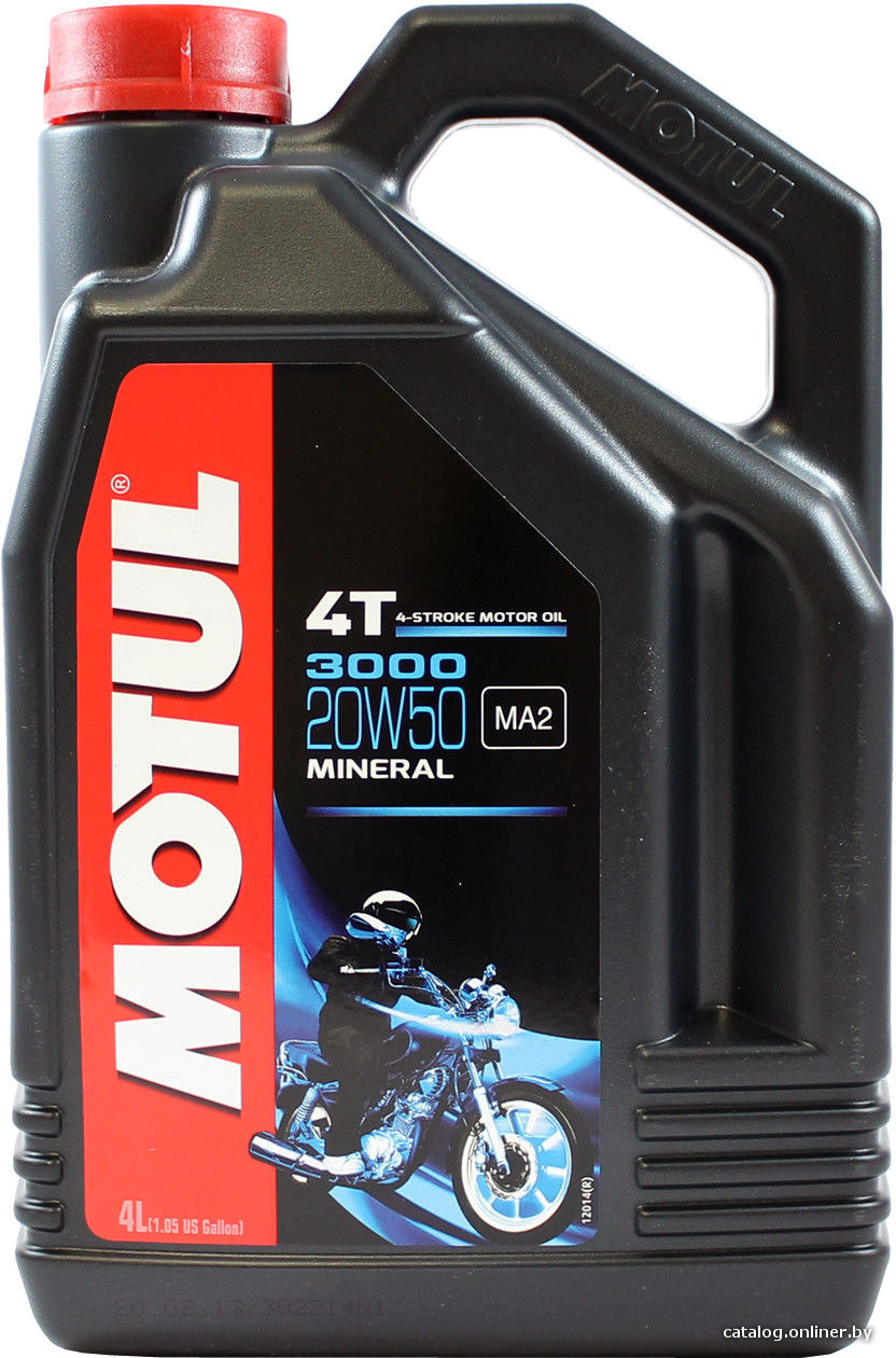 Моторное масло для 4-х тактных мотоциклов MOTUL 3000 4T 20W50 1литр - фото 1 - id-p98945526