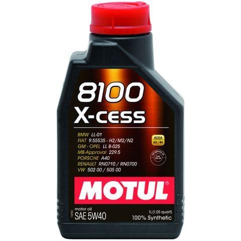 Синтетическое моторное масло MOTUL 8100 X-CESS 5W-40 1 литр - фото 1 - id-p98945545