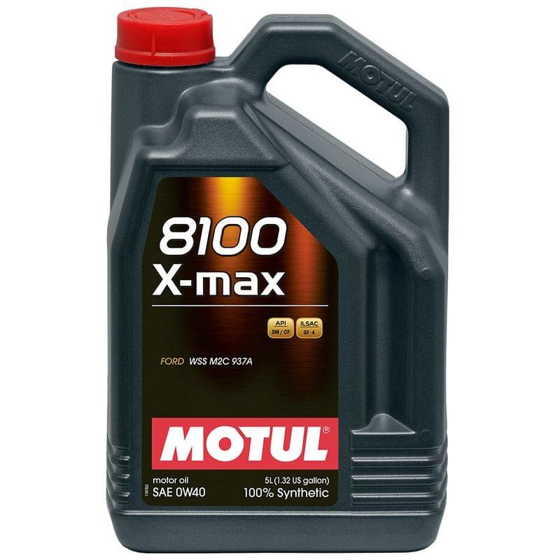 Синтетическое моторное масло MOTUL 8100 X-MAX 0W-40 5 литров - фото 1 - id-p98945546