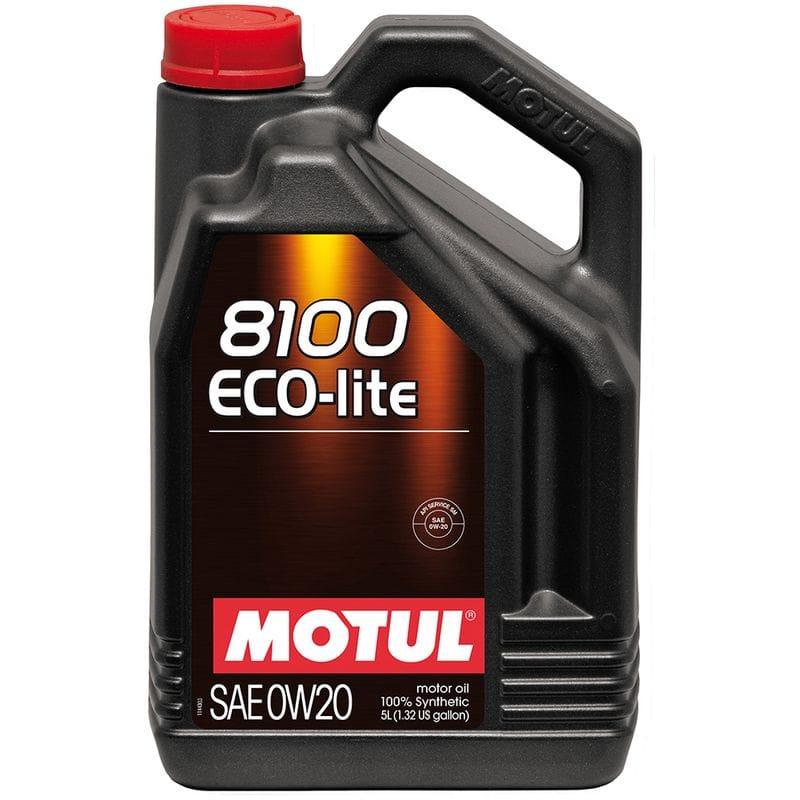 Синтетическое моторное масло MOTUL 8100 ECO-LITE 0W-20 5 литров - фото 1 - id-p98945568