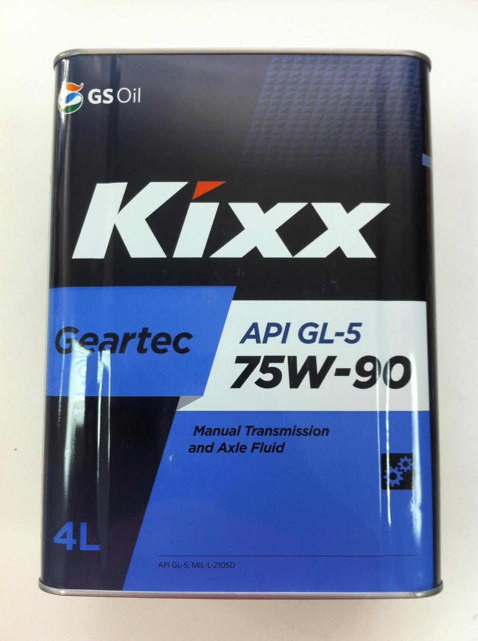 Трансмиссионное масло Kixx Geartec FF GL-5 75W90 4литра - фото 1 - id-p98945940