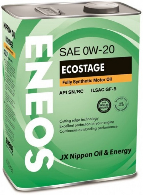 Моторное масло ENEOS Ecostage 0W-20 4литра - фото 1 - id-p98945953