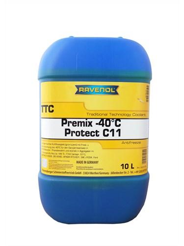 Антифриз RAVENOL -40ºC TTC - Protect C11 Premix (желтый) 10 литров - фото 1 - id-p98947089