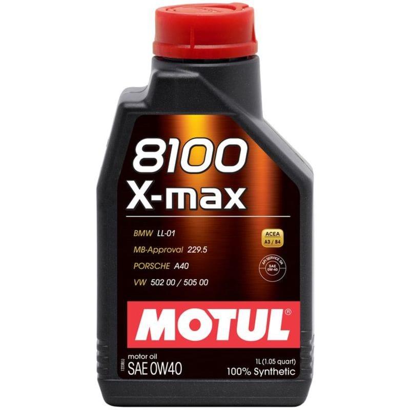 Синтетическое моторное масло MOTUL 8100 X-MAX 0W-40 1 литр - фото 1 - id-p98949169