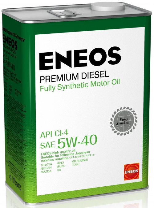 Моторное масло ENEOS Premium Diesel 5W-40 4литра - фото 1 - id-p98949581
