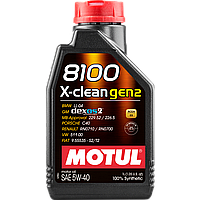 5W40 8100 X-CLEAN GEN2 (1Л) Синтетическое моторное масло Motul