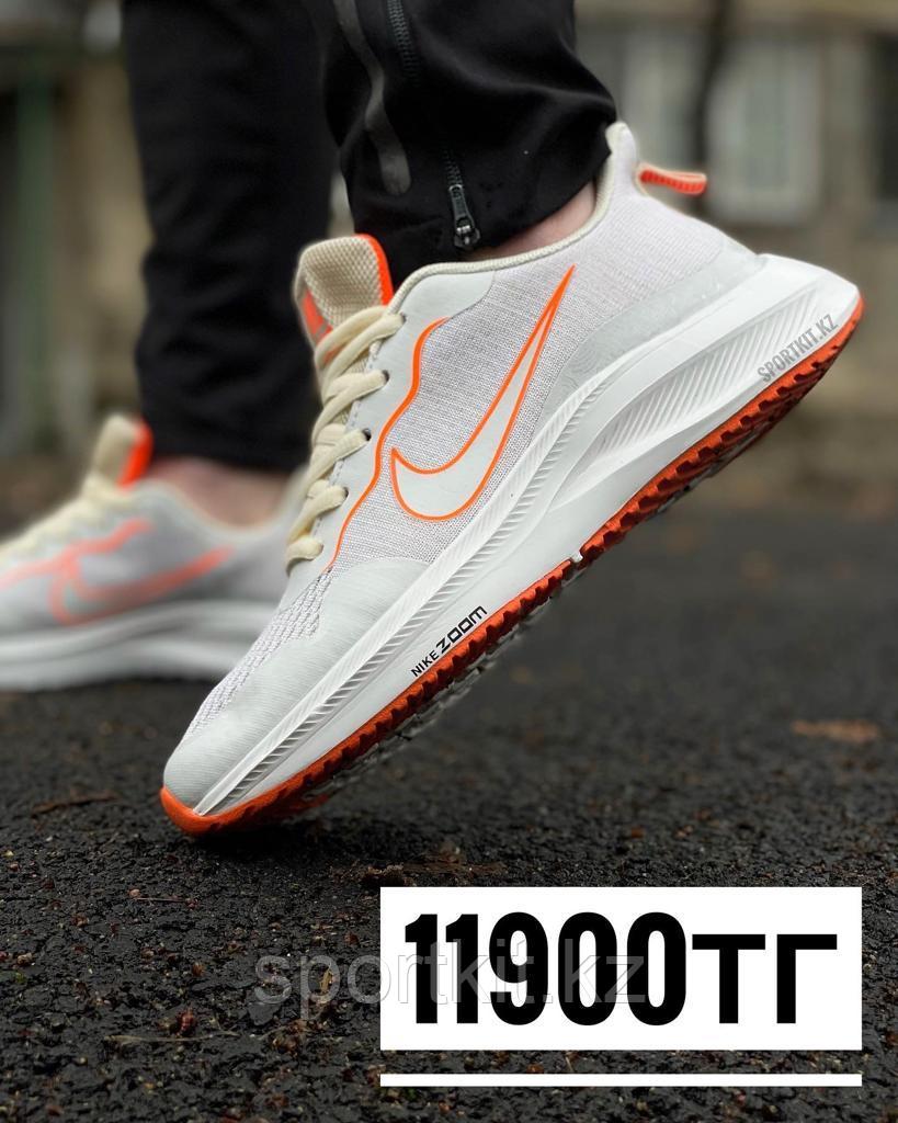Крос Nike Flyknit бел оранж 109-3