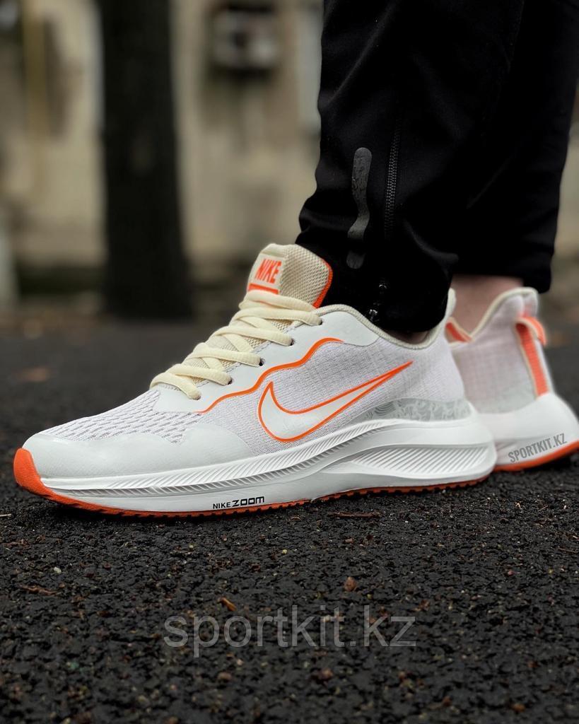 Крос Nike Flyknit бел оранж 109-3 - фото 3 - id-p98952735