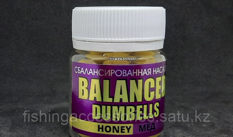 Бойлы DUMBELLS BALANCED Fluo 10х12мм Мед в банке 30гр TRUBCHEVSKII BAITS (BS-073) желтый 95840 Россия