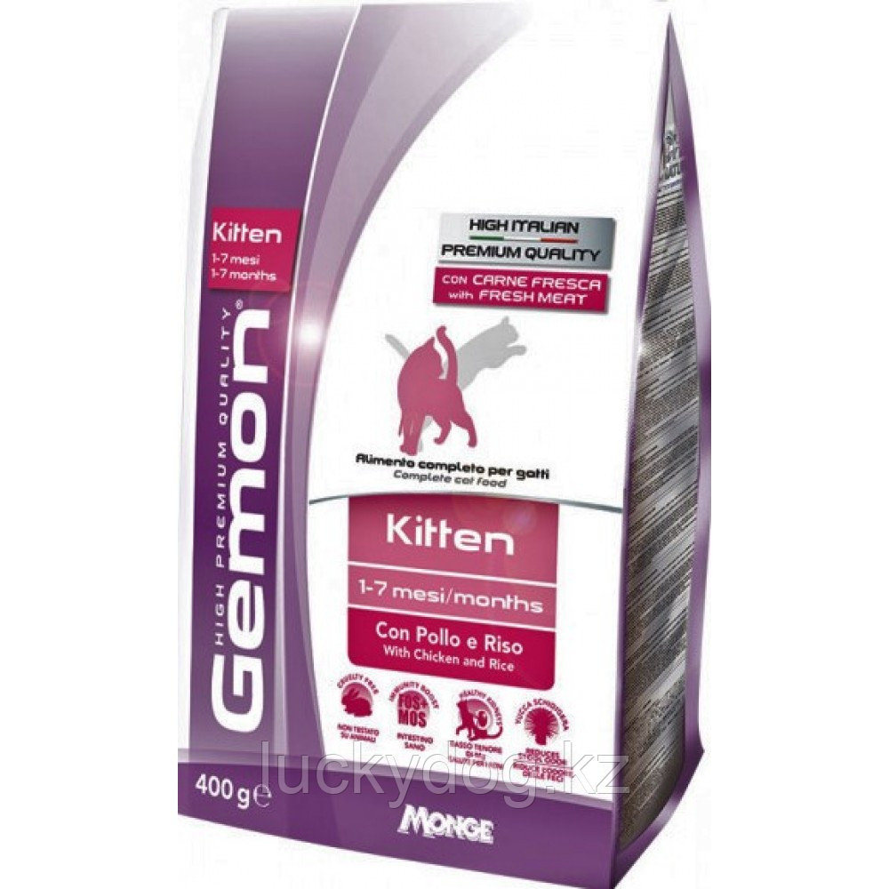 Gemon Kitten 400г с Курицей сухой корм для Котят