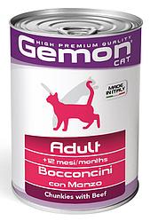 Gemon Adult 415г с кусочками Говядины влажный корм для кошек
