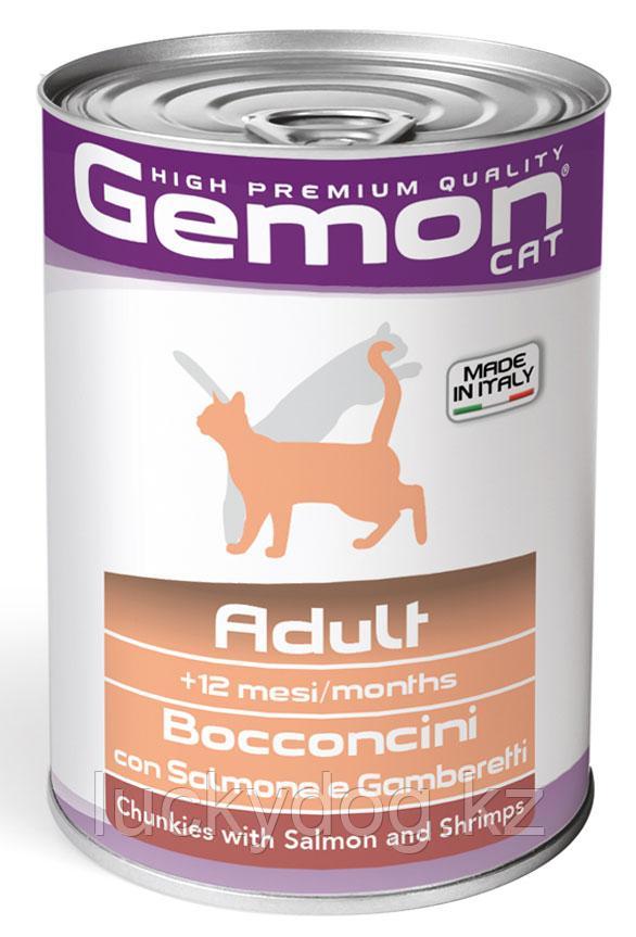 Gemon Adult 415г Лосось и креветки влажный корм для кошек