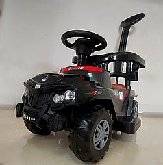 Брутальный Толокар "Jeep" с родительской ручкой и боковыми поручнями. Kaspi RED. Рассрочка.
