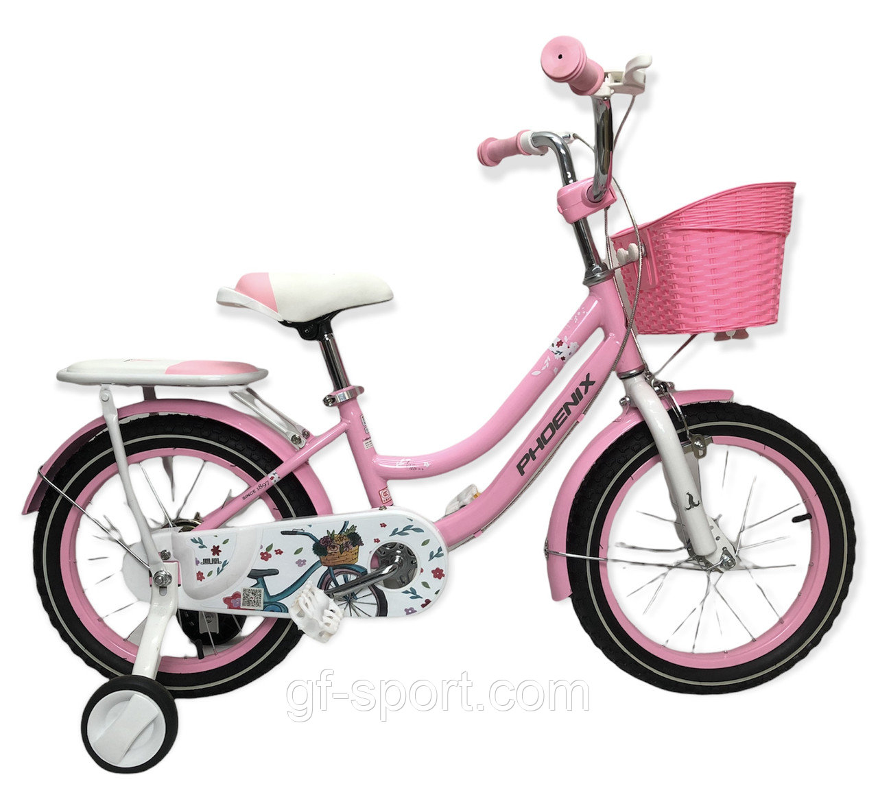 Велосипед Phoenix розовый оригинал детский с холостым ходом 16 размер (520-16)