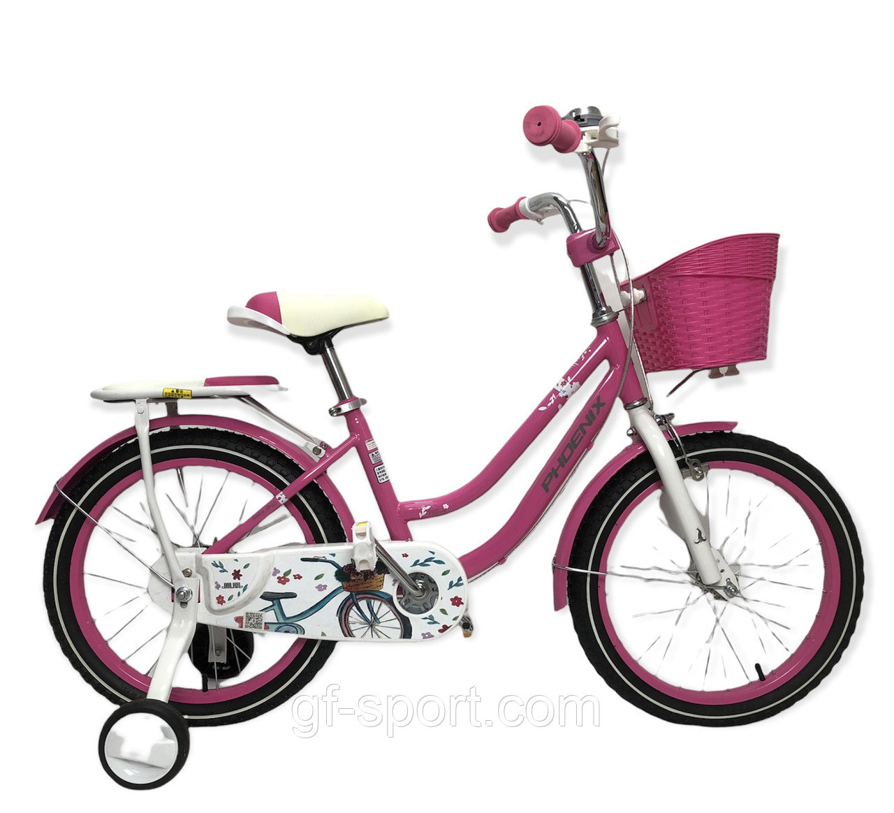 Велосипед Phoenix розовый оригинал детский с холостым ходом 18 размер (520-18)