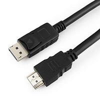 Кабель DisplayPort-&gt;HDMI Cablexpert CC-DP-HDMI-5M, 5м, 20M/19M, черный, экран, пакет