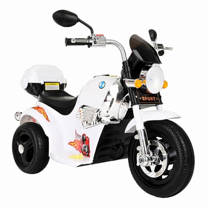 PITUSO Электромотоцикл X-818, 6V/4,5Ah*1,15W*1,колеса пластик,свет,муз.,59*34*31 см,Белый/White