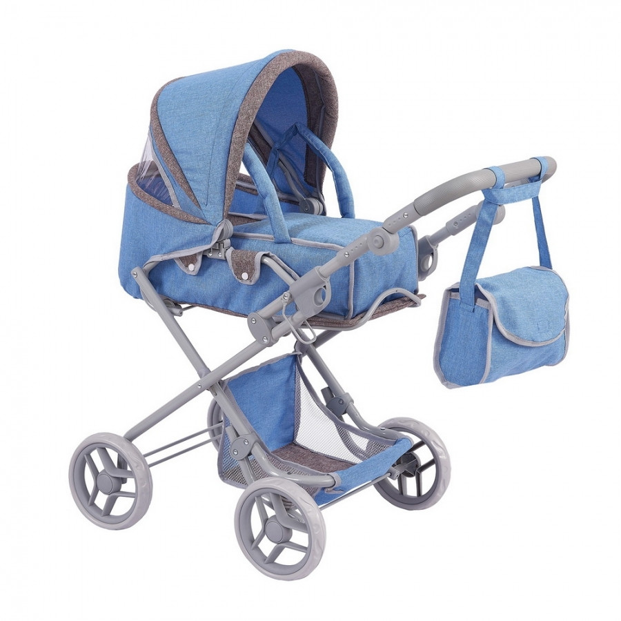 Кукольная коляска Pituso Grey-blue/Серо-голубой