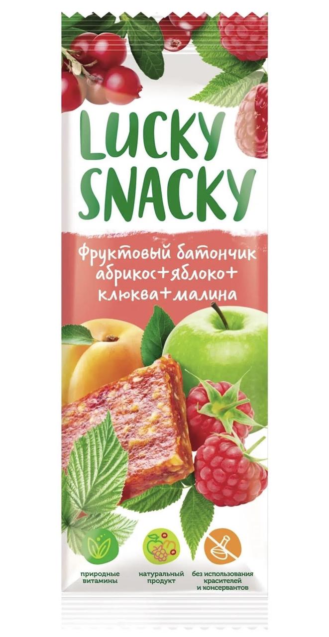 Фруктовый батончик с клюквой и малиной LUCKY SNACKY 30 г - фото 1 - id-p98957938