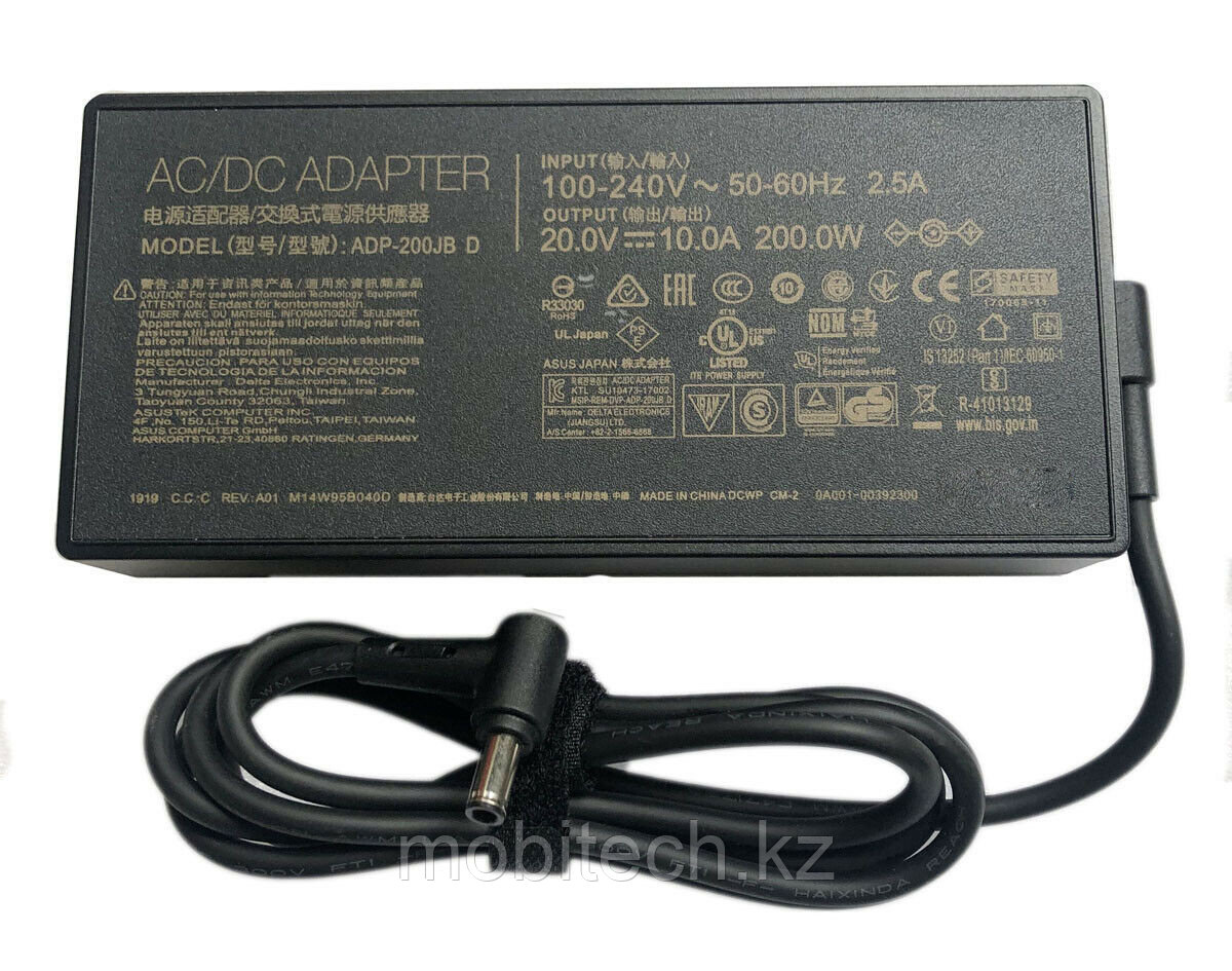 Блоки питания Asus 20В 10A 200W ADP-200JB D TUF FA506 6.0x3.7мм pin зарядка блок питания ORIGINAL (без - фото 1 - id-p98958026