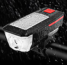 Передний Фонарь на USB и солнечных батареях + защита от дождя + сигнал.  Рассрочка. Kaspi RED, фото 2