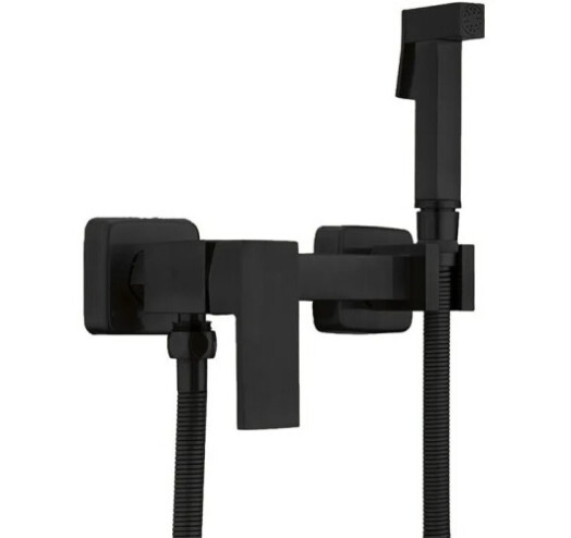 Смеситель с гигиеническим душем FRAP F7504-6 (черный)