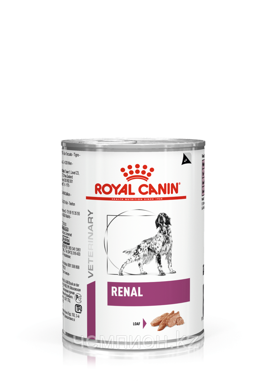 Royal Canin Renal Dog, ветеринарный корм для собак при почечной недостаточности, банка 410 гр - фото 1 - id-p90180831