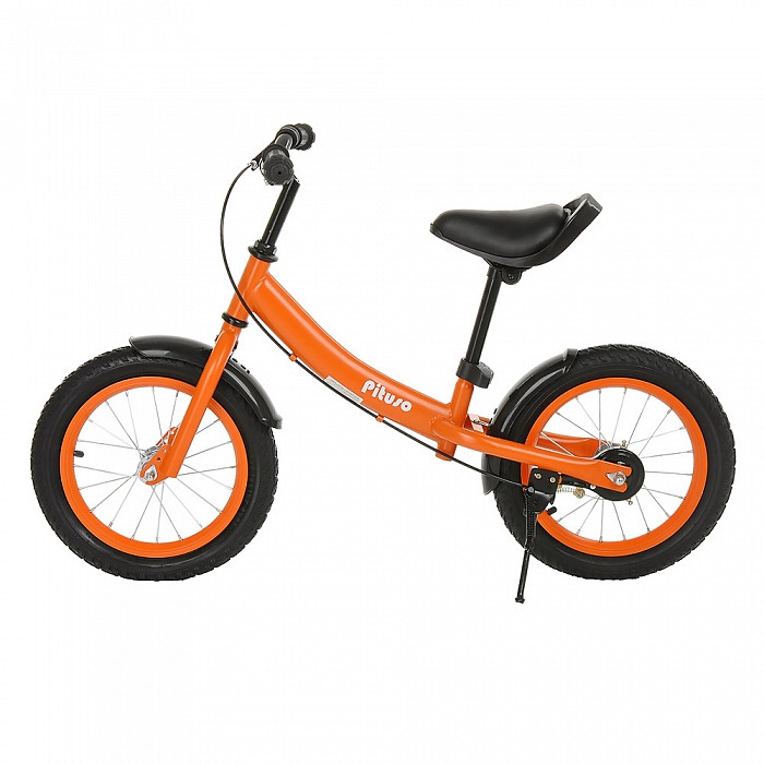 PITUSO Беговел Pulsar, колеса AIR 14", тормоз, подножка,Orange matt/Оранжевый матовый