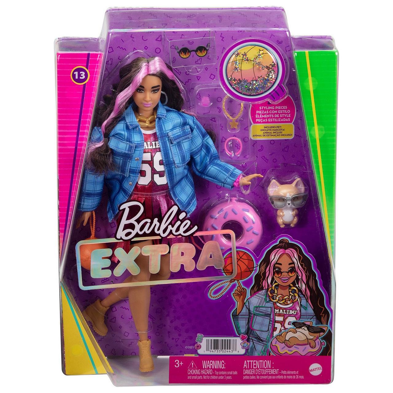 Barbie Экстра Модная Кукла Барби в платье баскетбольный стиль - фото 2 - id-p98986170