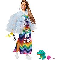 Barbie Экстра Модная Кукла Барби в радужном платье