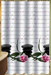 Штора для ванной 180 х 180 (ткань) камни для медитации