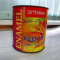 Эмаль износостойкая для пола "Floor" золотисто-коричневая, 2,7  кг/ ОПТИМА