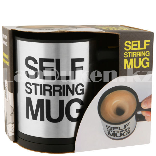 Термокружка мешалка на батарейках SELF STIRRING MUG (кружка самомешалка) черная - фото 7 - id-p99038175