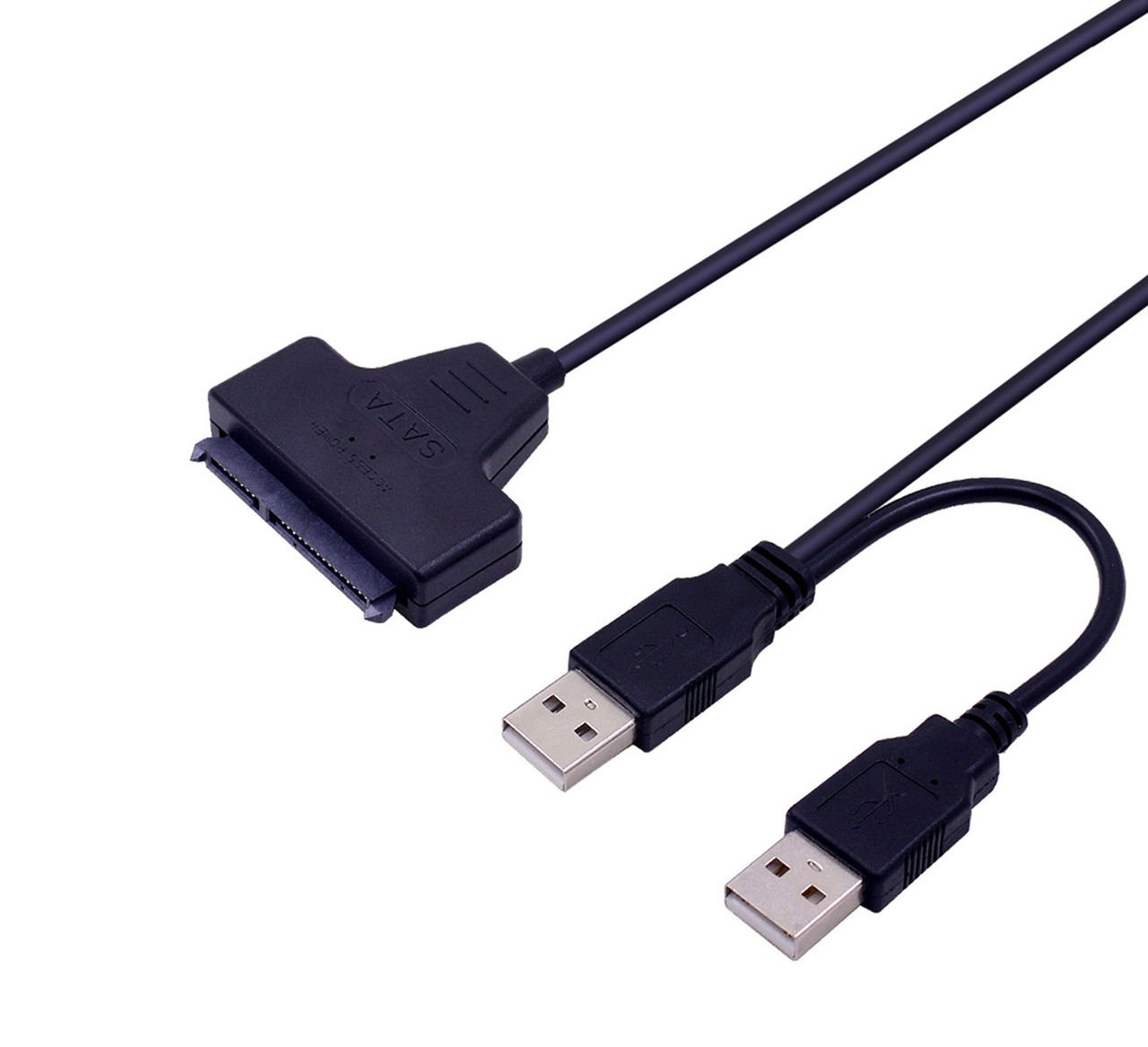 Кабель для внешнего USB подключения HDD и SSD дисков SATA II/III 2.5 и 3.5 c разъёмом дополнительного питани - фото 2 - id-p99071699
