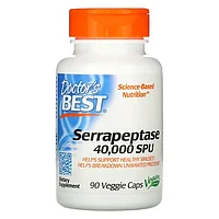 Doctor's Best, Серрапептаза Best, 40 000 SPU, 90 капсула