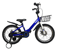 Велосипед ToYou синий оригинал детский с холостым ходом, на дисковых тормозах 18 размер (523-18), фото 1
