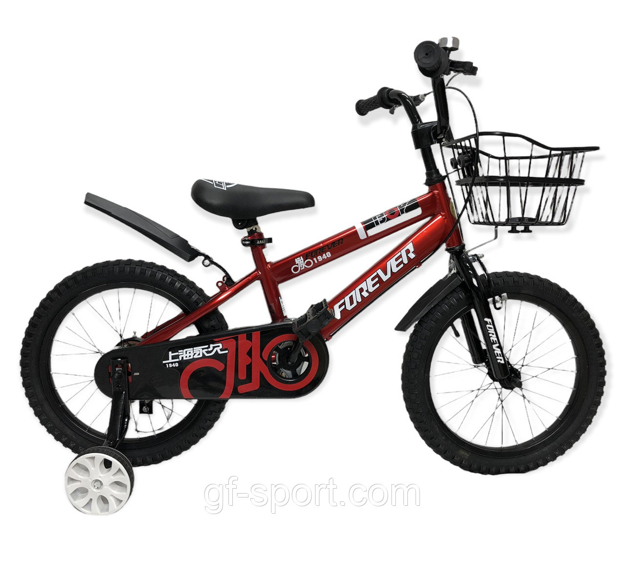 Велосипед Forever красный оригинал детский с холостым ходом 18 размер (527-18)