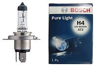 Лампа BOSCH Pure Light H4 12V 60/55W P43t-№1987302041