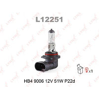 Лампа LYNX HB4 9006 12V 51W P22d-№L12251