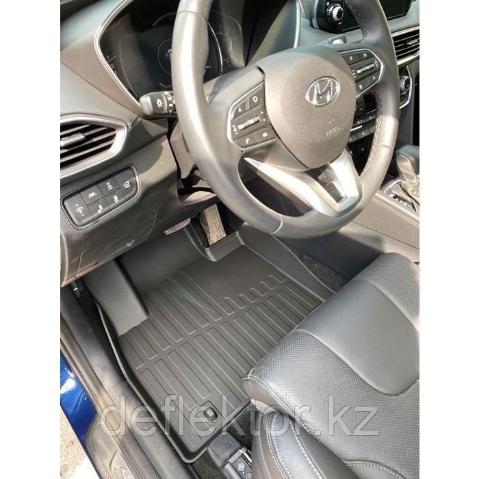 Коврики в салон Hyundai Santa Fe (2018-2020) 3D LUX -№3D.HY.SAN.18G.02X88 - фото 1 - id-p99031404