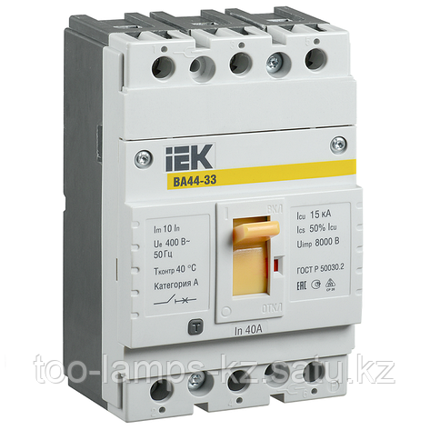 Силовой автоматический выключатель ВА 44-33 (3ф) 63А IEK (1/20), фото 2