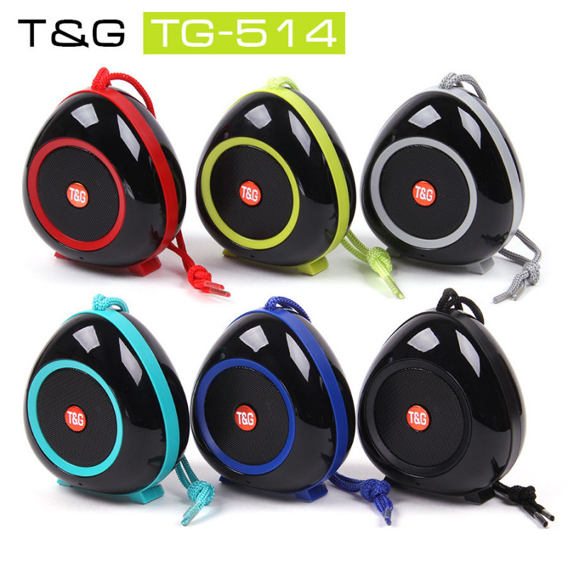 Компактная портативная беспроводная колонка T&G TG-514 с SD/USB/FM/Bluetooth серый - фото 1 - id-p99082575