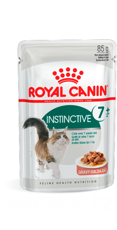 Royal Canin Instinctive +7, Роял Канин кусочки в соусе для кошек старше 7 лет, уп. 12шт.* 85 гр