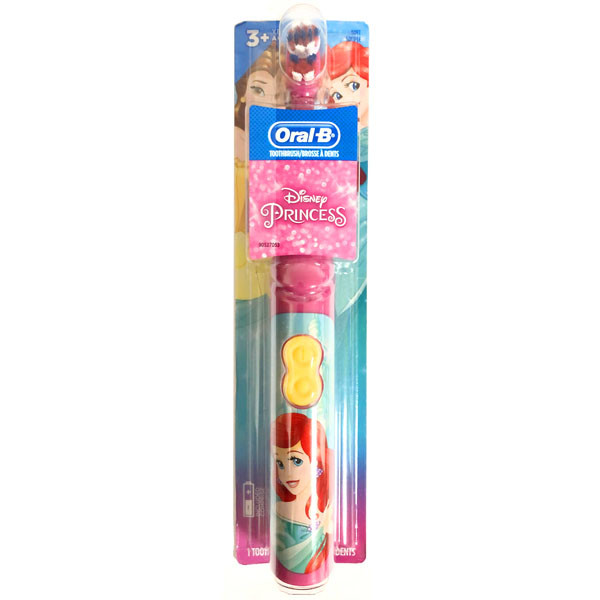 Oral-B, детская зубная щетка на батарейках, мягкая, принцесса Disney,